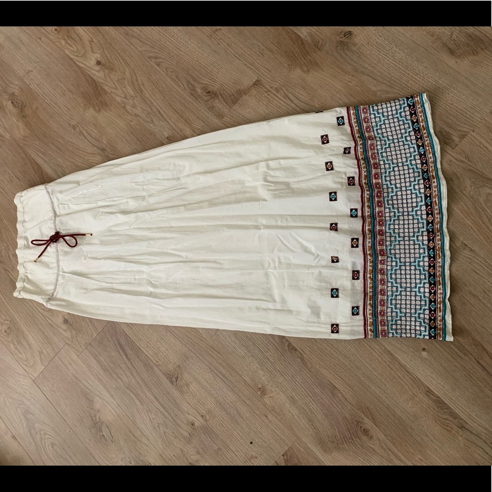 Strapless boho dress